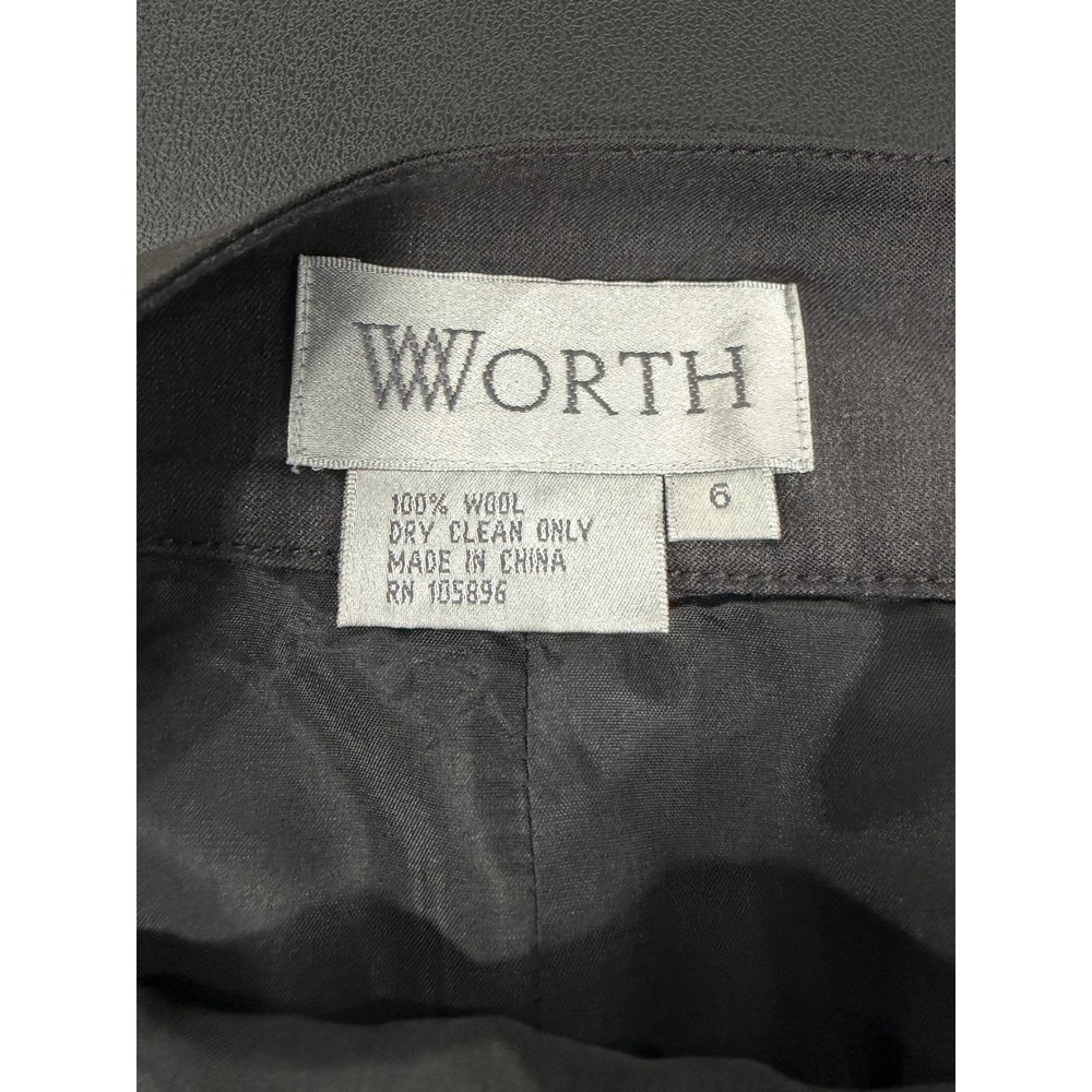 Worth New York 100% Wool Charcoal Gray Pencil Skirt Womens 6 Professional Career - Picture 5 of 6